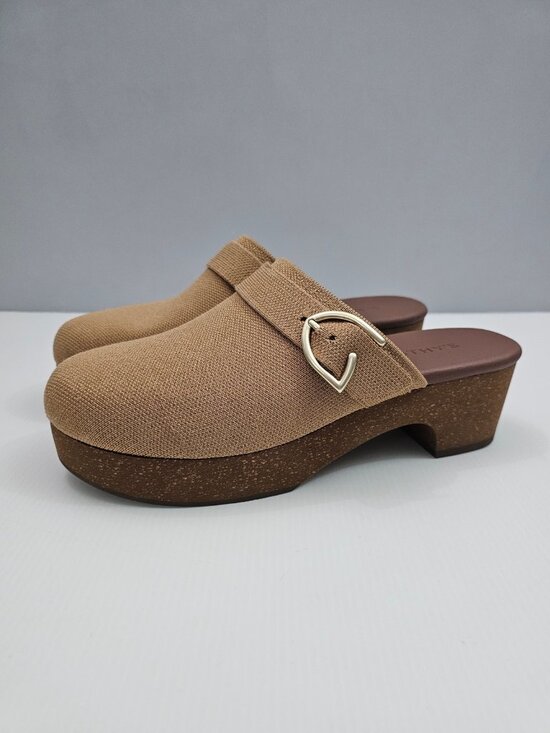 Rothy's Shoes - Rothy's The Classic Clog Platform Mule Womens 10 Butternut Knit Slip On Comfort